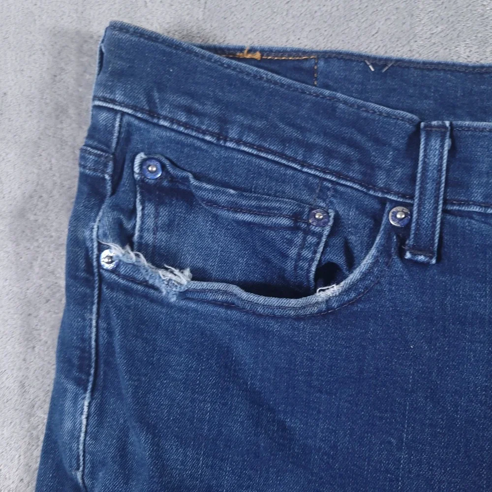 Levis 541‎ Jeans Mens 36x34 Athletic Stretch Indigo Blue Denim Distressed